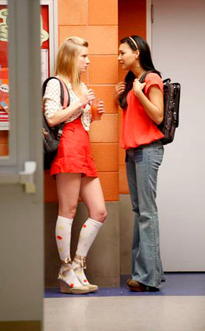 Heather Morris, Naya Rivera, Glee Heather Morris, Naya Rivera, Glee